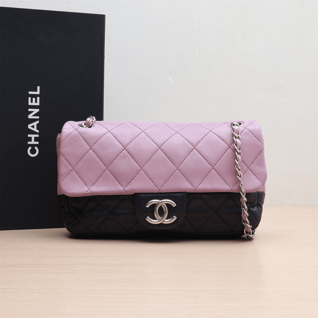 95新 Chanel/香奈儿 CF 季节款 菱格纹口盖包 斜挎包P224827673