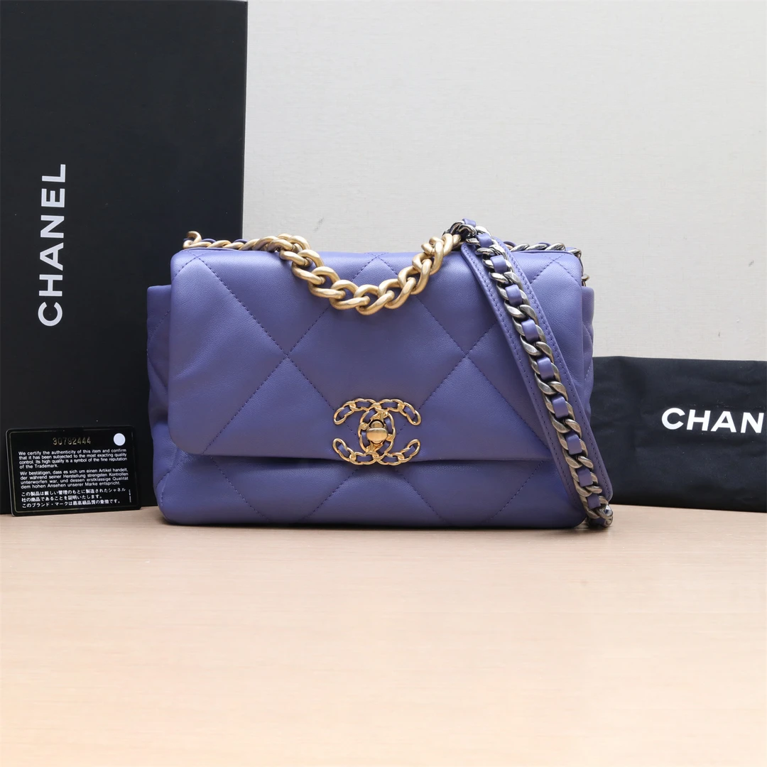 99新 Chanel/香奈儿 19BAG 口盖包 小号 26cm 斜挎包 P234347917