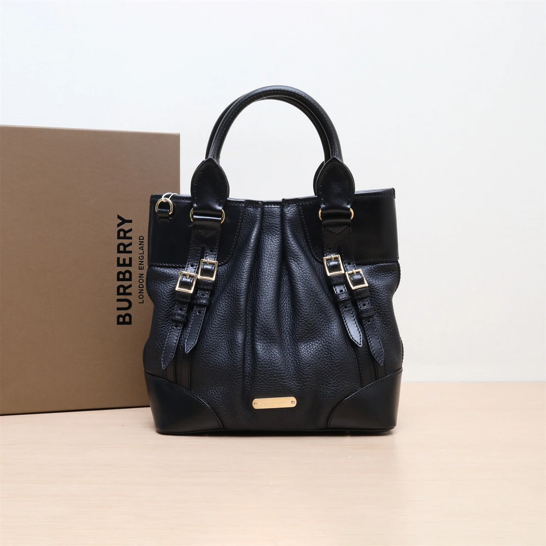95新 BURBERRY/博柏利 巴宝莉 复古全皮 手提包 P234035450