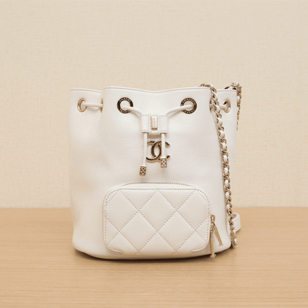 99新 Chanel/香奈儿 抽绳水桶 单肩包 31开 P231845134