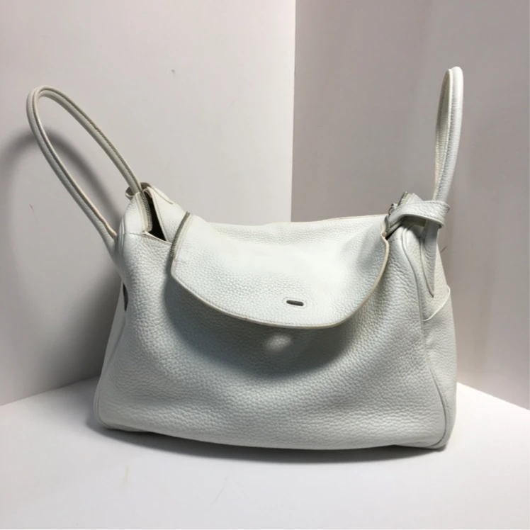 95新 Hermes/爱马仕 单肩包Lindy 34 白色 TC皮 框O P244172408