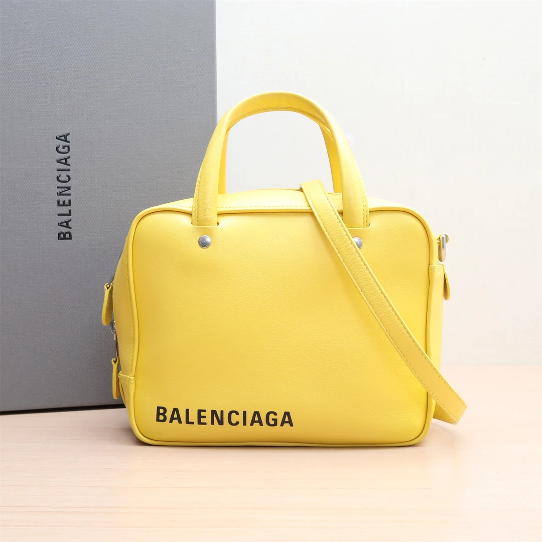95新 Balenciaga/巴黎世家 单肩包 盒子包 黄色 P234966925