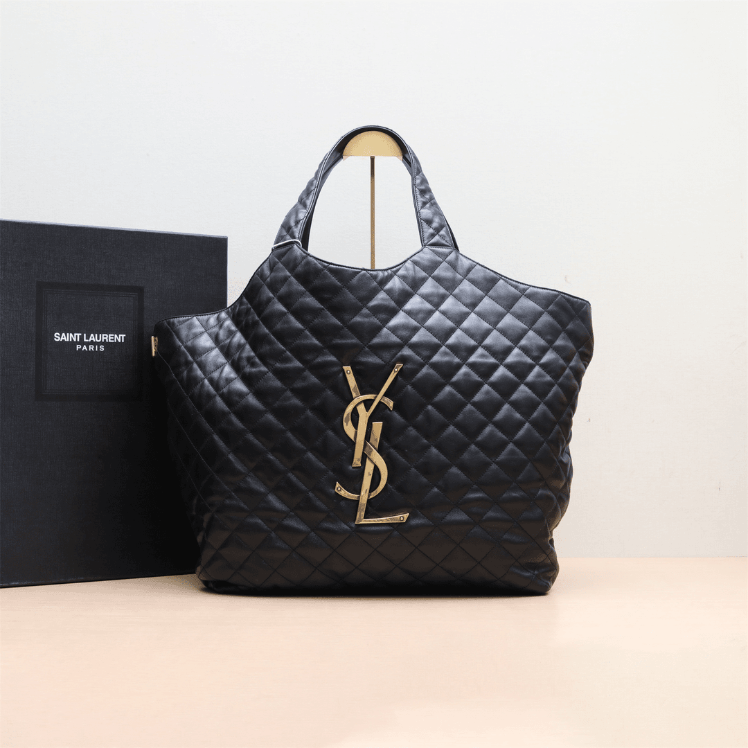 99新 YSL/圣罗兰 加大号 绗缝 购物袋 P224187500