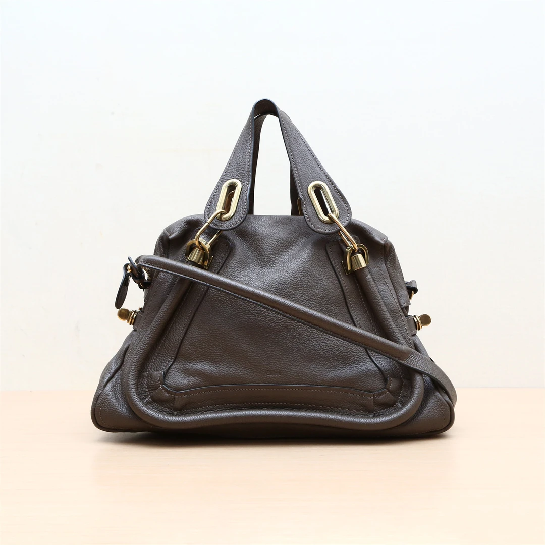 95新 Chloe/蔻依 马鞍斜挎包 38 褐色 皮革C P234756841