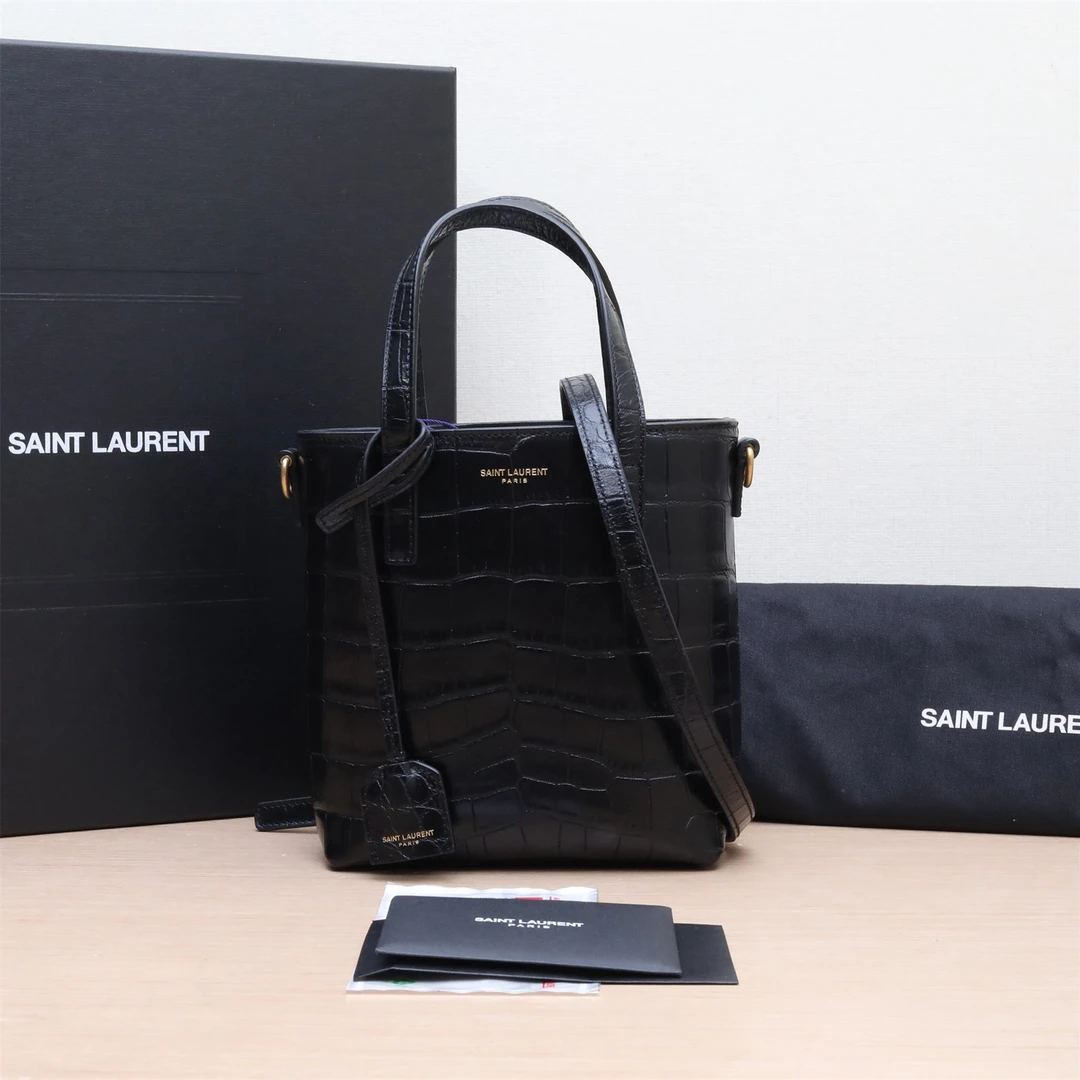 99新 YSL/圣罗兰 鳄鱼压纹 托特包 斜挎包P204517519