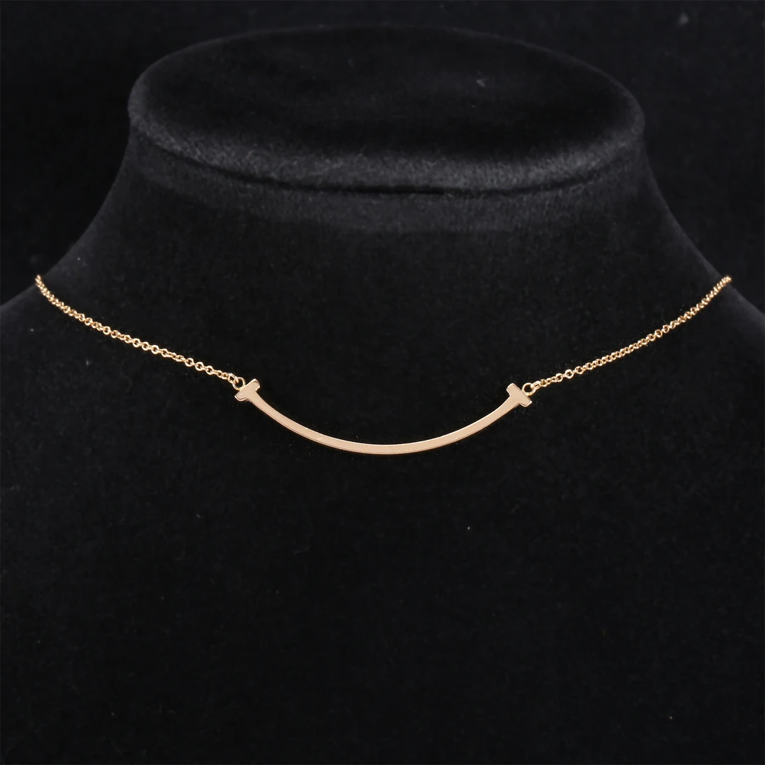 99新 Tiffany & Co./蒂芙尼 微笑项链 小号 18K黄金 P234140708