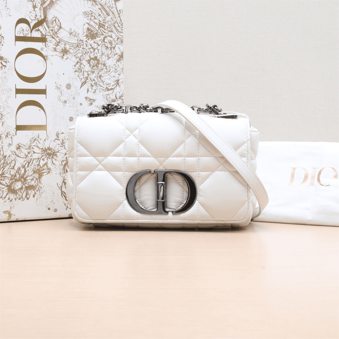 95新 DIOR/迪奥 Caro 小号 白色 手提包 P224829419