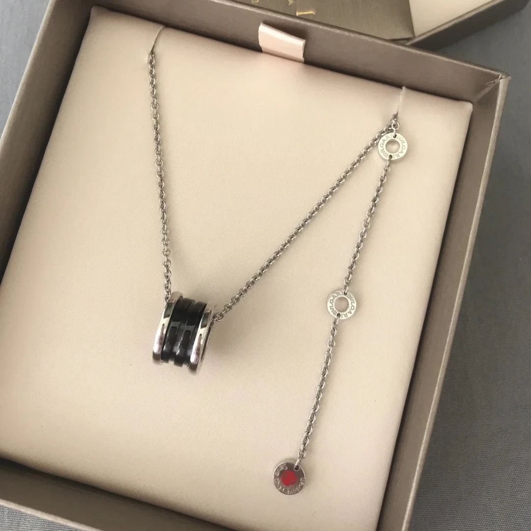 全新未使用 BVLGARI/宝格丽 弹簧 项链 黑陶瓷 慈善款TP016971