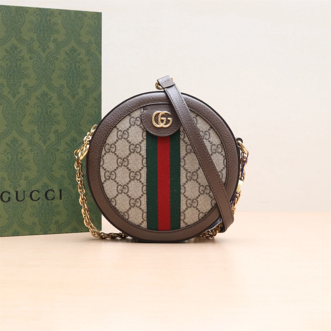 99新 GUCCI/古驰 圆饼包 斜挎包 18 斜挎包P214664092