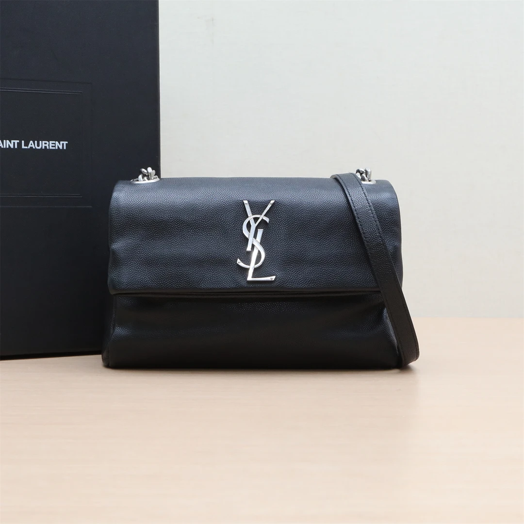 95新 YSL/圣罗兰 鱼子酱 斜跨包银扣 P244381294
