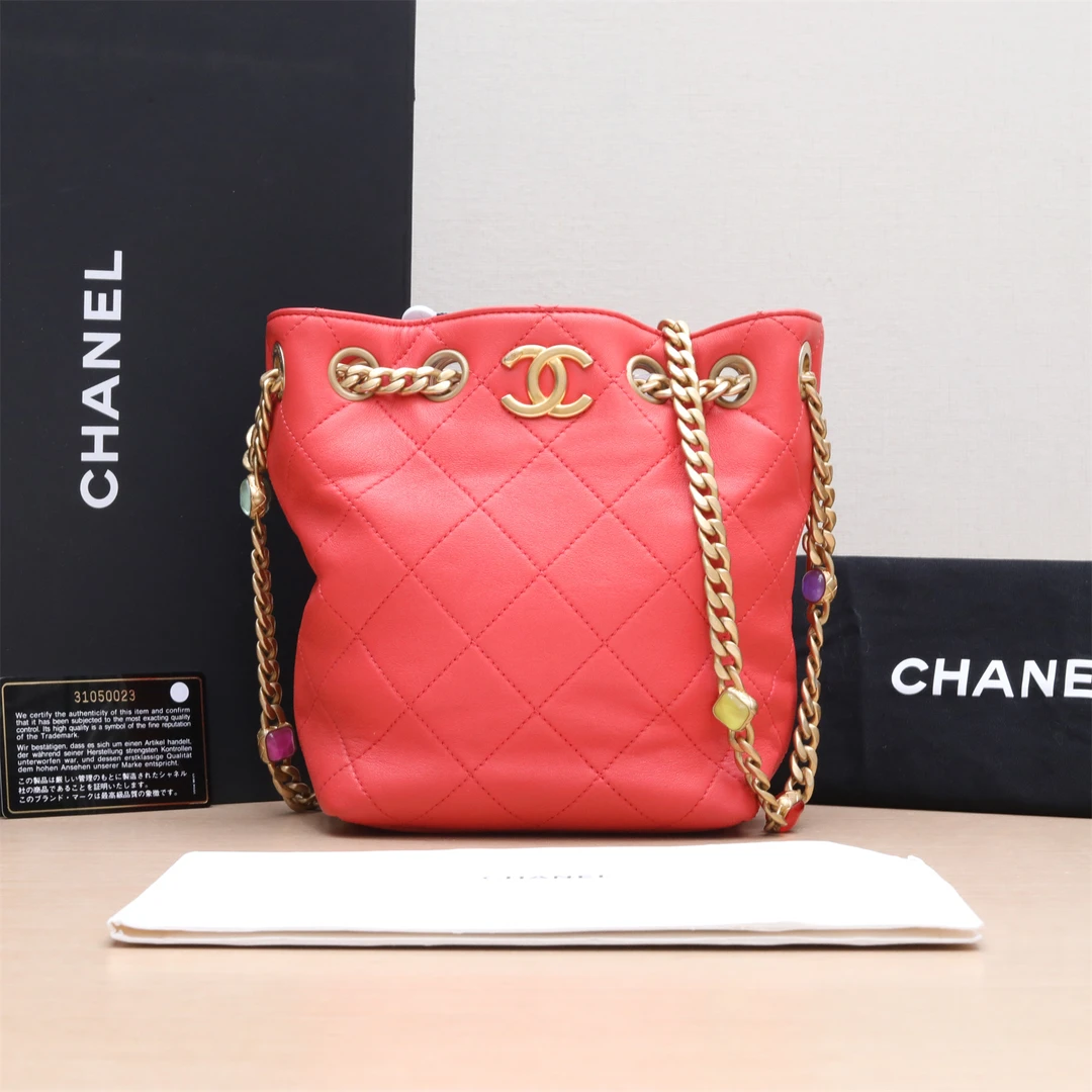 95新 Chanel/香奈儿 斜挎包 水桶包 皮革S 31开 P234966001