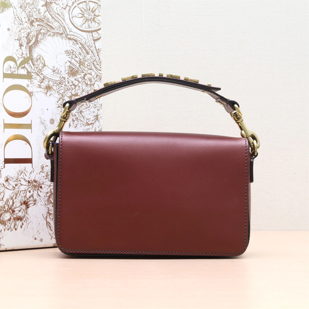 95新 DIOR/迪奥 Jadior 链条包 中号 25 红色 单肩包 P243128493
