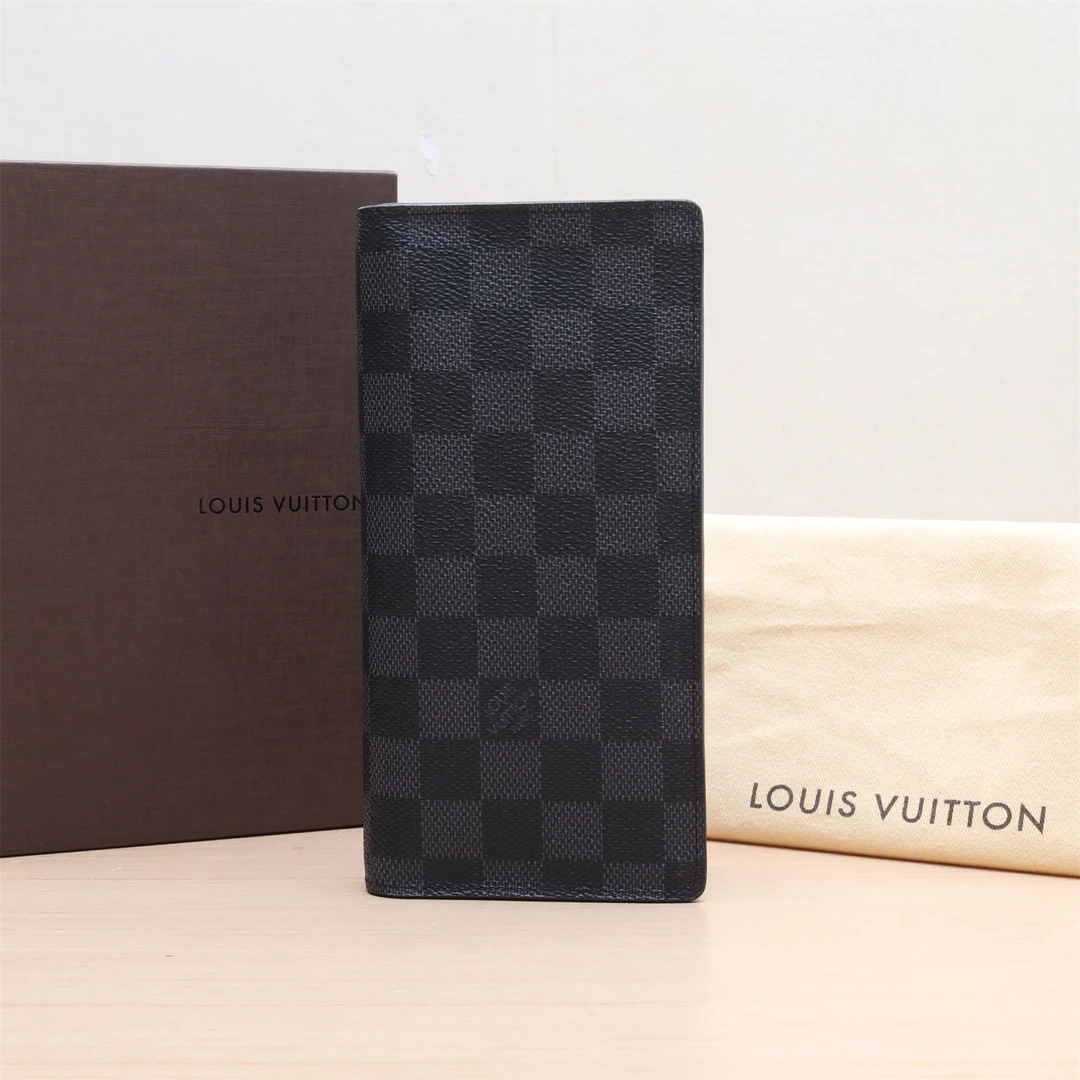 99新 LouisVuitton/路易威登 黑棋盘格对折 钱包 2014 P234347570