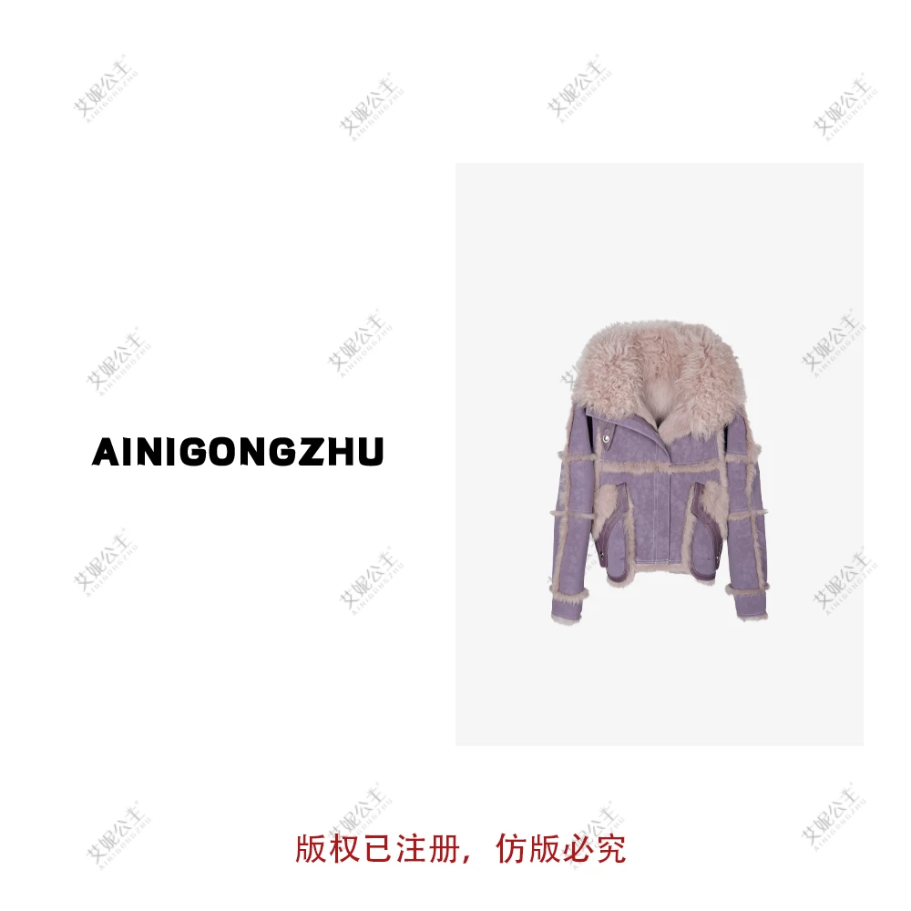 AINIGONGZHU/艾妮公主秋冬新款时尚女士兔毛皮短外套一体27790