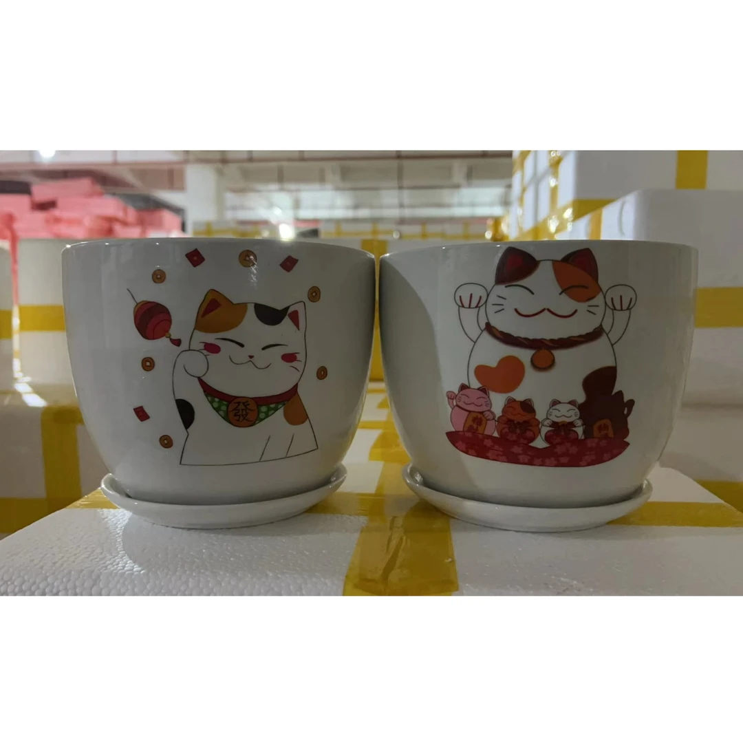 【直播专属链接】到手两个冰裂效果陶瓷花盆口17cm 高15cm（17-141）