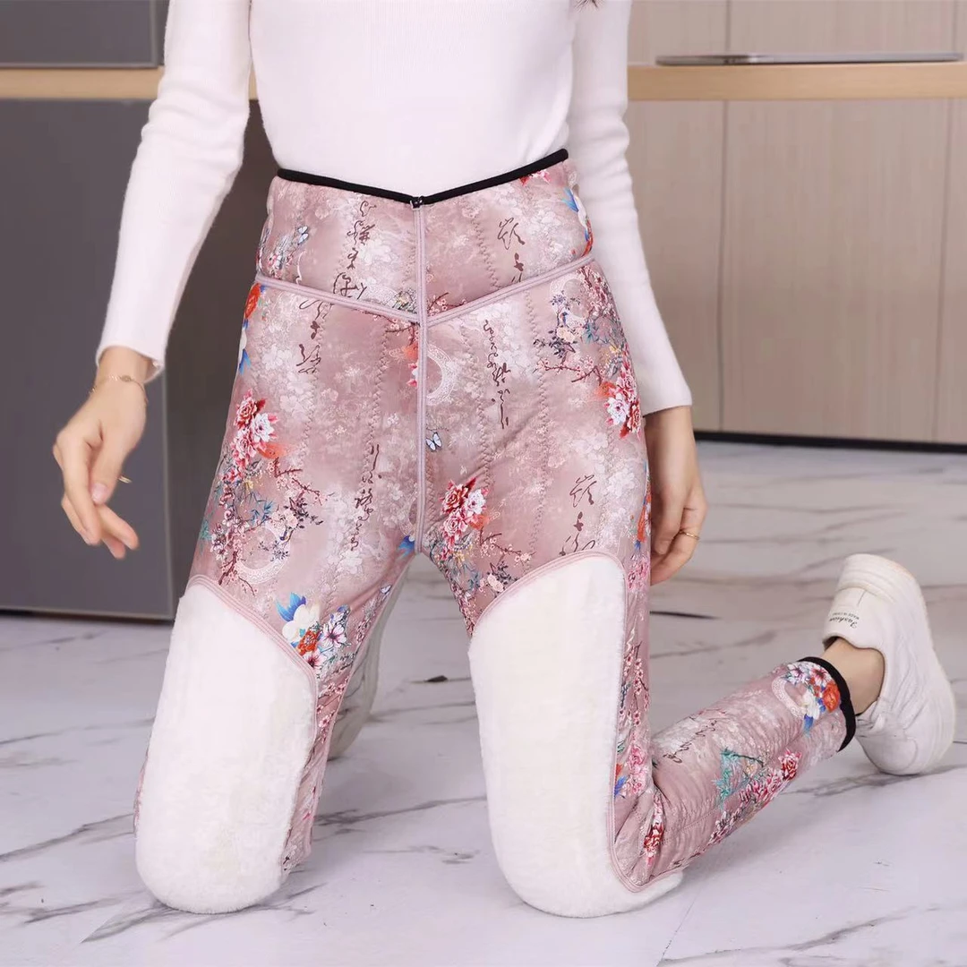 2023冬季新款女士加长护膝高腰显瘦秋冬保暖棉裤
