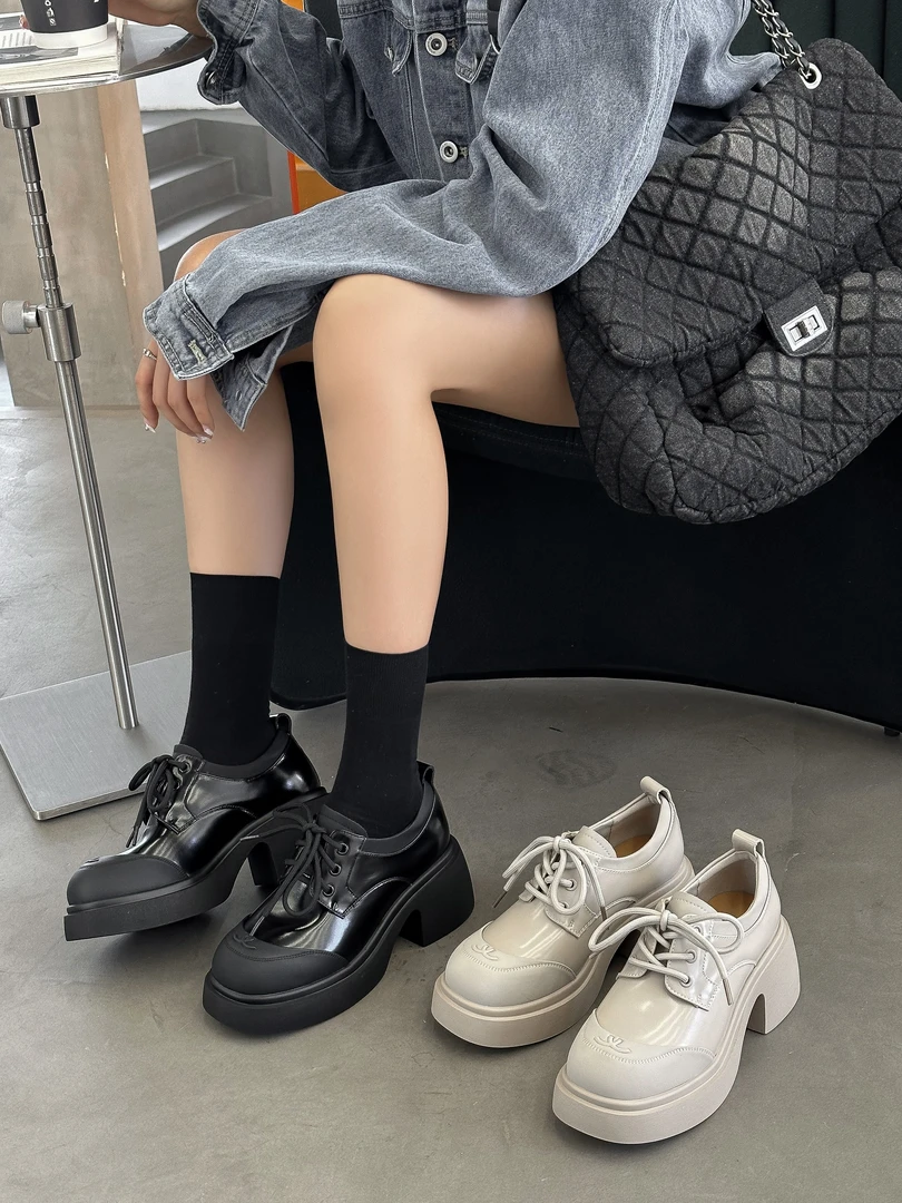 MANSITU厚底小牛皮乐福鞋