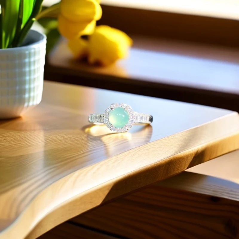 天然翡翠A货时尚百搭蛋面戒指多样性发货发其一31