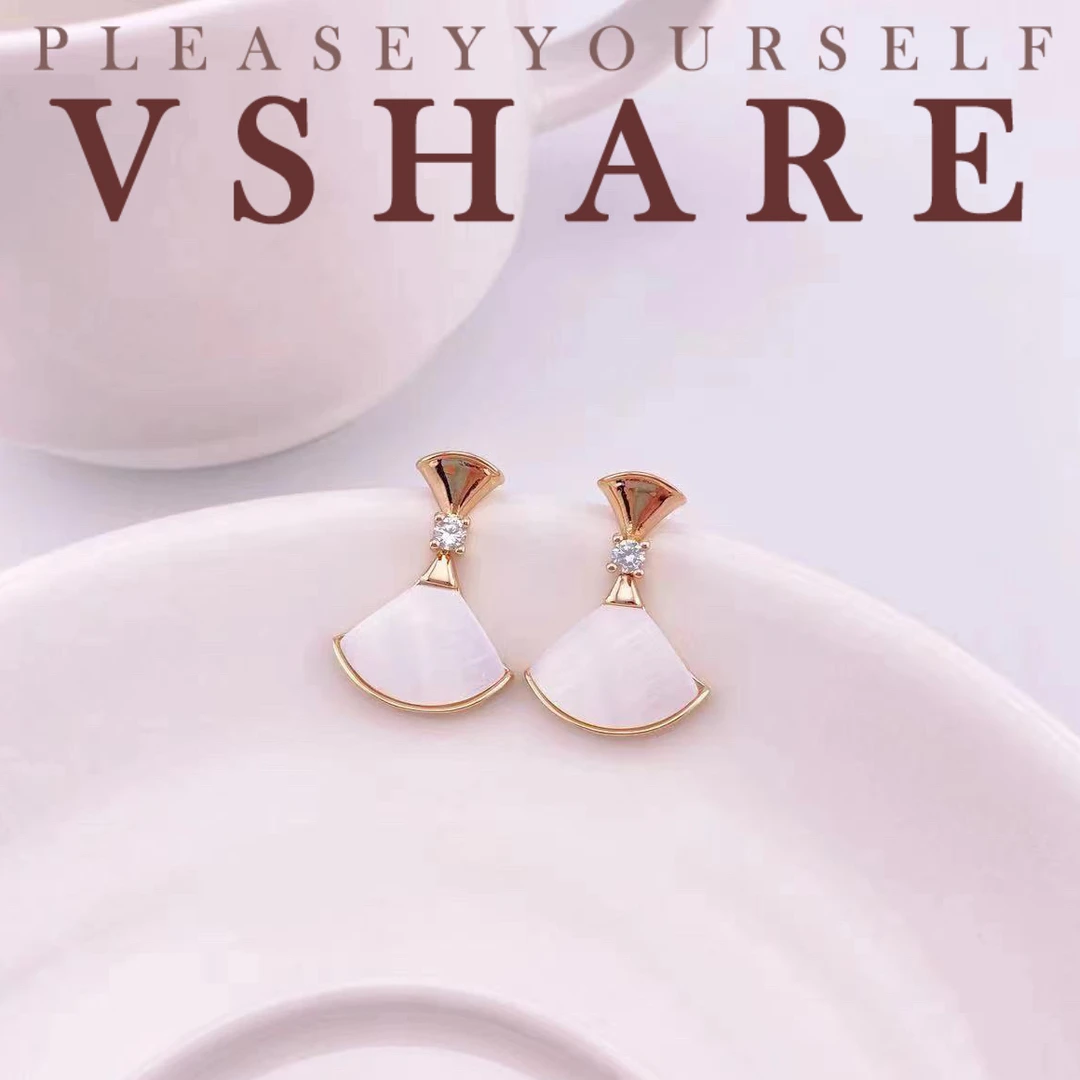 铜合金耳饰 【扇韵】（Vshare专属）气质轻奢时尚百搭小众经典耳钉