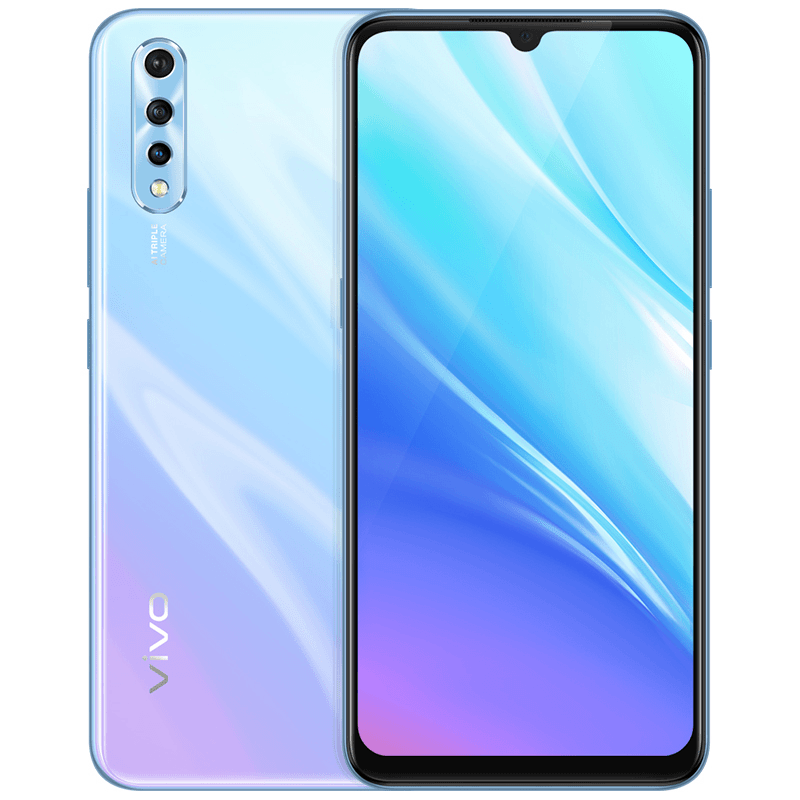 95新 vivo Y7s音乐手机蓝色128G内存95新无拆修高颜值轻薄备用