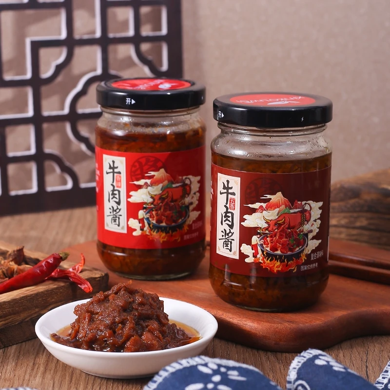 牛肉酱开胃下饭拌饭调味酱五香味香辣味新鲜小炒