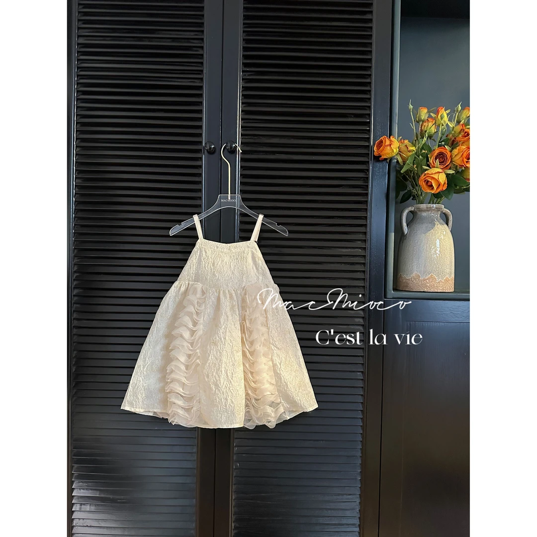 【一米阳光】MACMIOCO | 女童设计连衣裙儿童公主裙夏季吊带18816