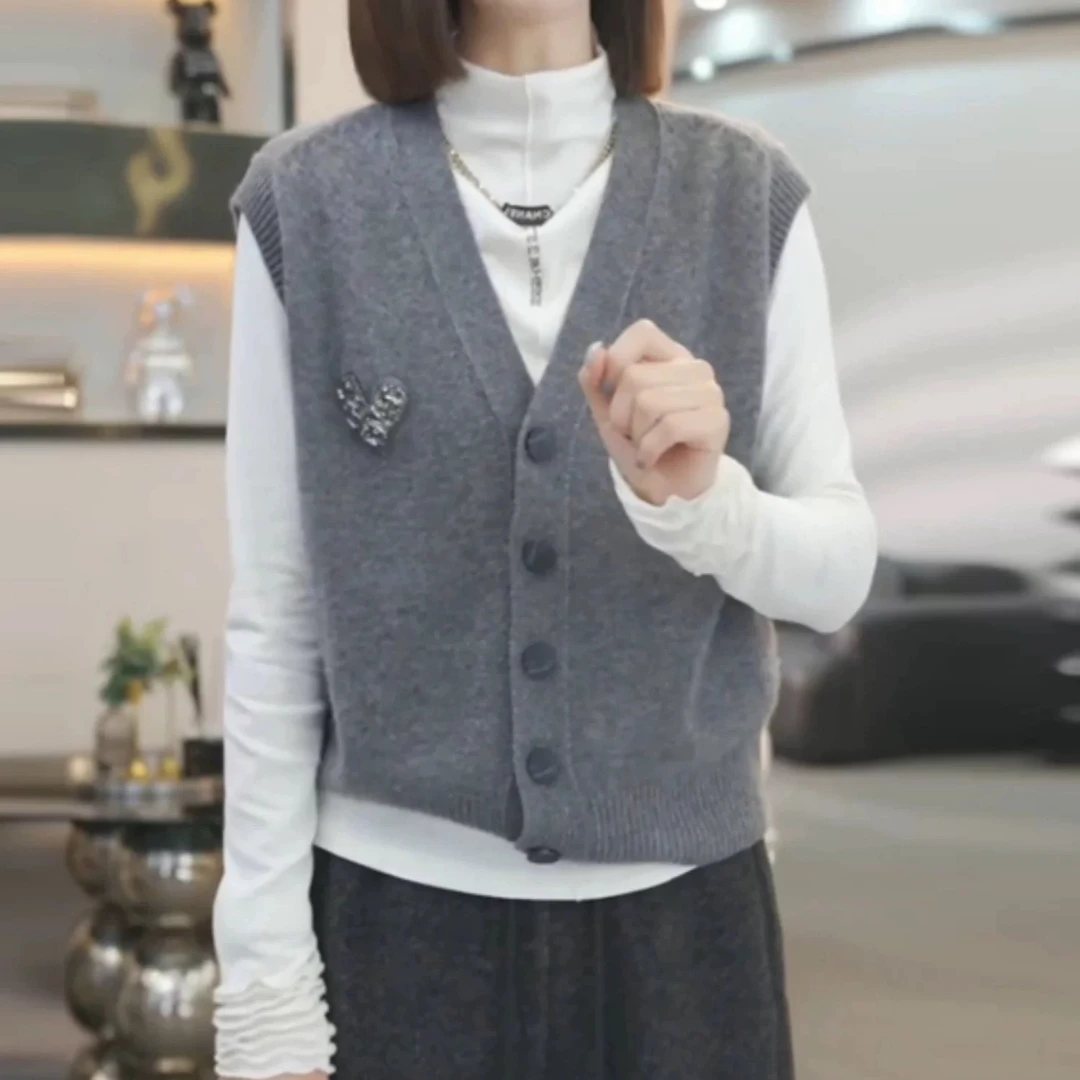 毛衣背心马甲百搭时尚气质2024秋季新款休闲上衣女0106