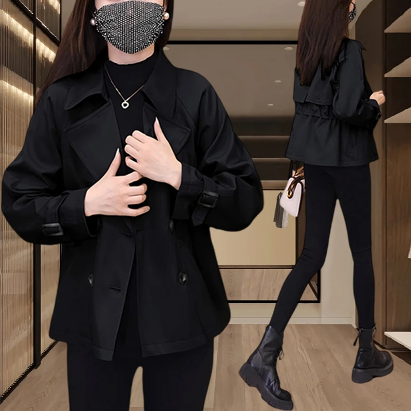 2025春秋季新款爆款女装洋气时尚减龄上衣小个子短款女士风衣外套