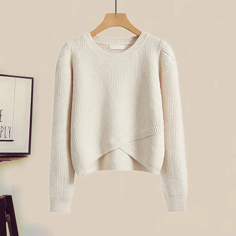 2025年秋冬季新款洋气针织女装慵懒风减龄时尚显瘦套头长袖女上衣