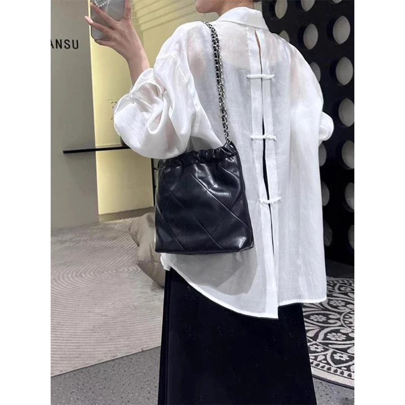 新中式盘扣开衫宽松薄款防晒衬衫女装夏款气质百搭衬衣女外搭上衣