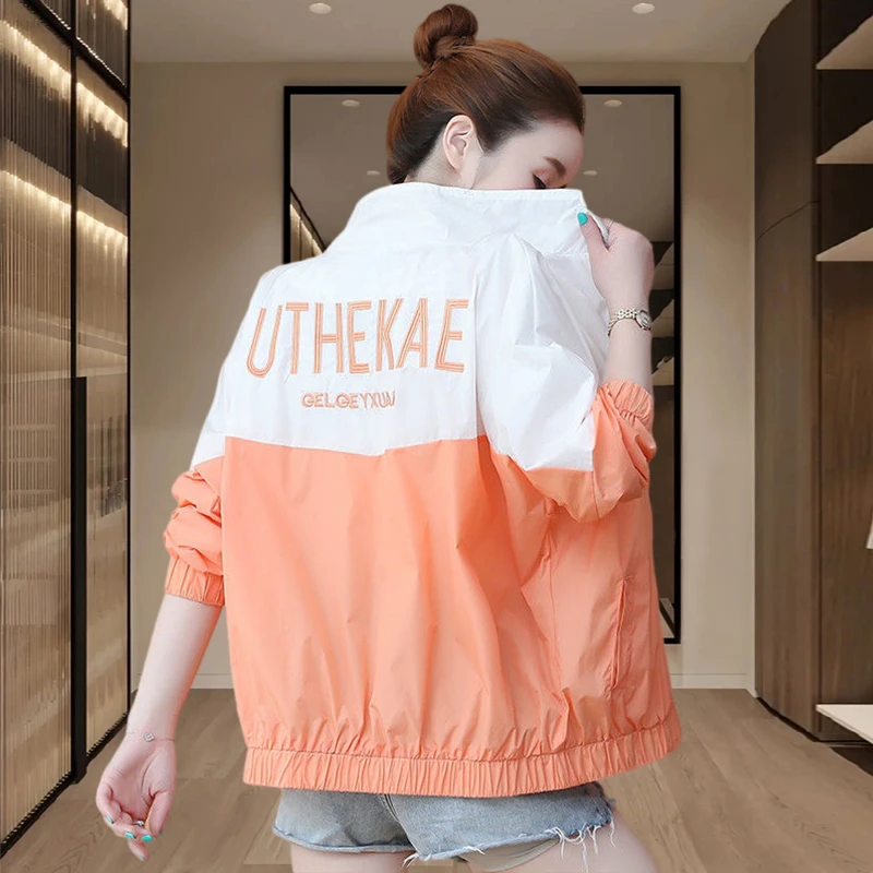 2025年新款春秋夏外套女短款休闲运动棒球服防晒衣服户外透气百搭