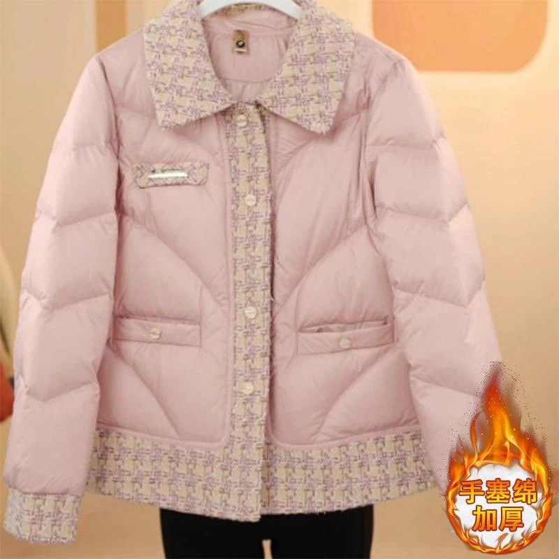 2025年秋冬季新款韩版时尚高级感纯色棉服女设计感加厚保暖外套潮