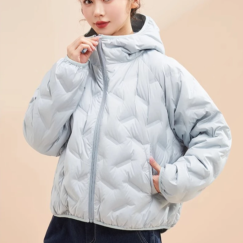 韩版轻薄羽绒服女薄款2023新款短款超轻新款小个子时尚秋冬外套