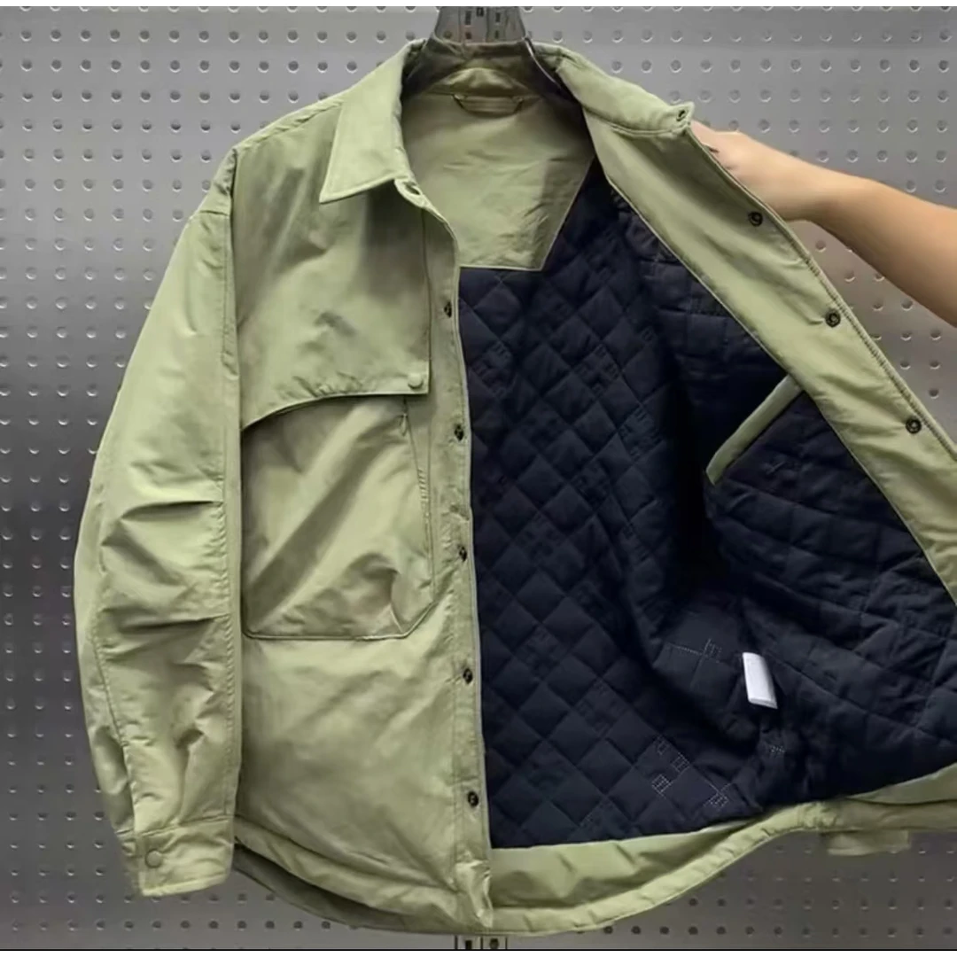 秋冬新款保暖工装棉服外套士男潮牌高级宽松百搭防寒加厚棉袄夹克