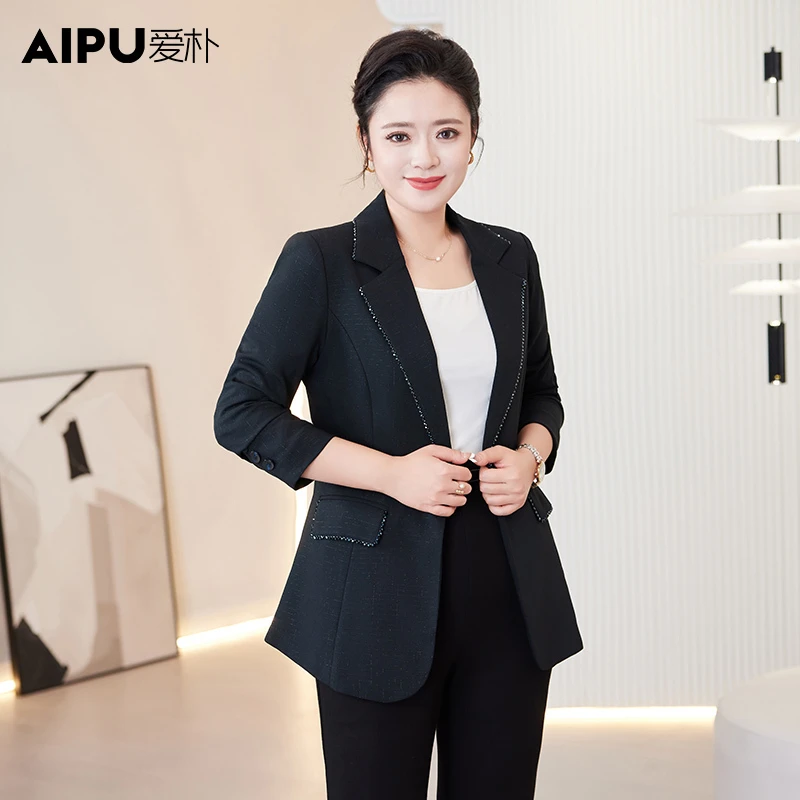 20709品牌大码女装2024秋冬新款显瘦气质高级洋气时尚西装外套