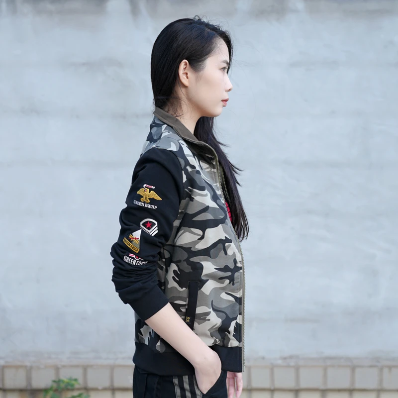 7T076春季新款男女同款休闲迷彩卫衣