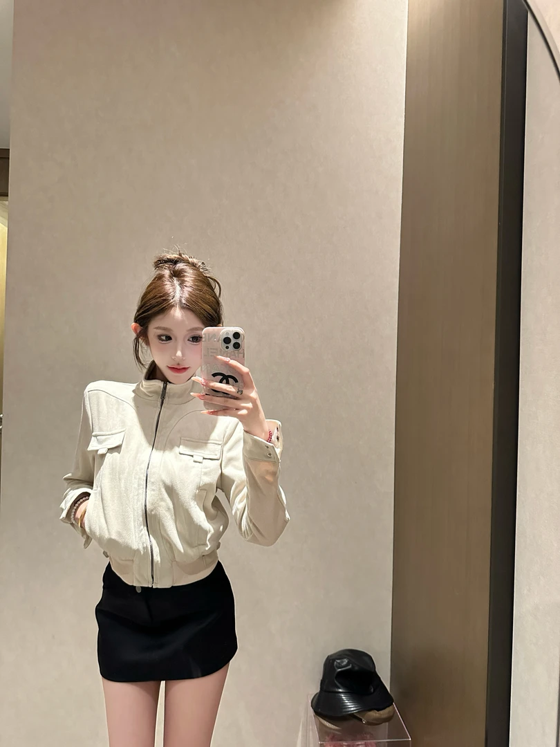 周周·【韩代机车】拉链机车短外套