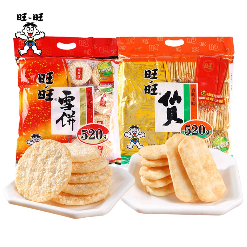 WANT-WANT/旺旺 雪饼仙贝520g膨化营养儿童饼休闲零食品