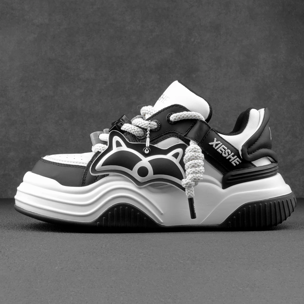 高颜值情侣面包鞋厚底板鞋男女同款百搭小白鞋潮牌潮鞋高街休闲鞋