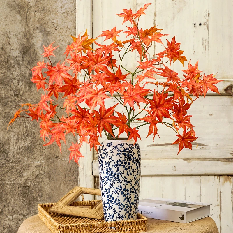 枫叶仿真花客厅餐桌花假花塑料花干花摆件装饰花艺插花朵绢花摆设