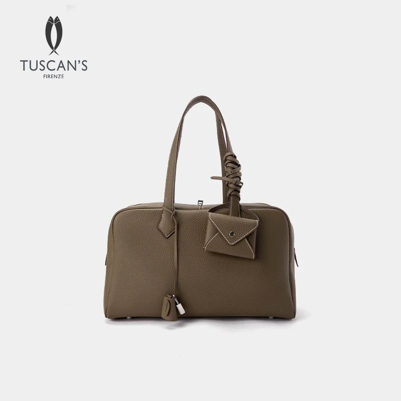 TUSCAN'S真皮简约轻奢小众设计师款手提包百搭休闲单肩包