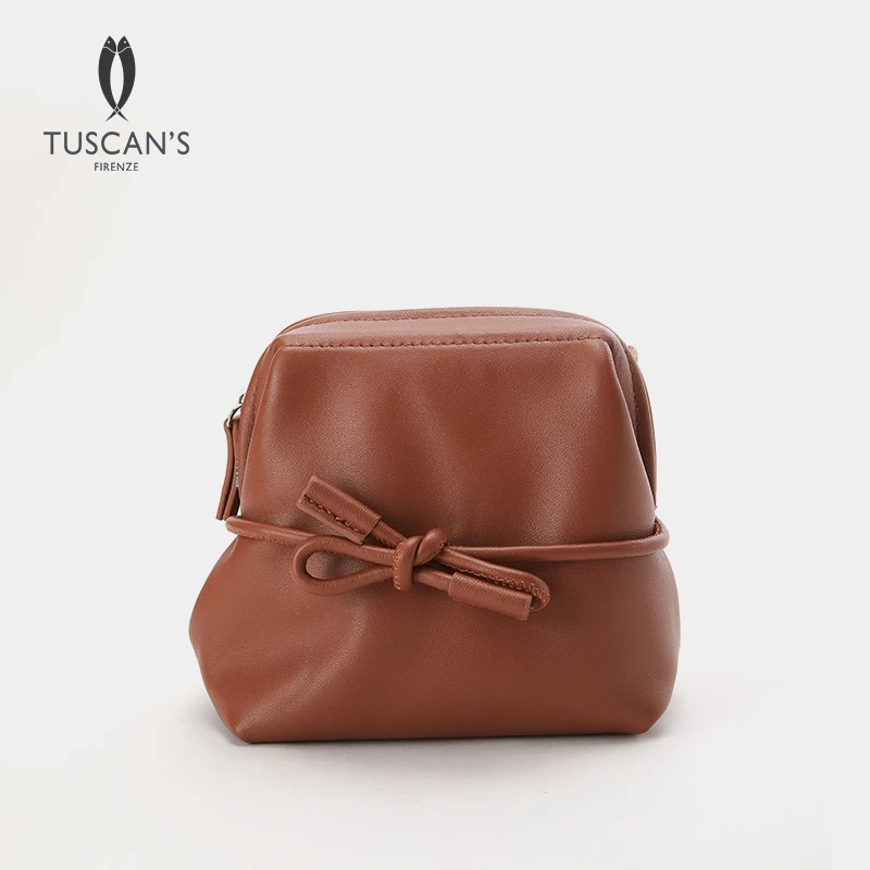 TUSCAN'S羊皮小包包轻便百搭真皮单肩斜挎包女包时代集团