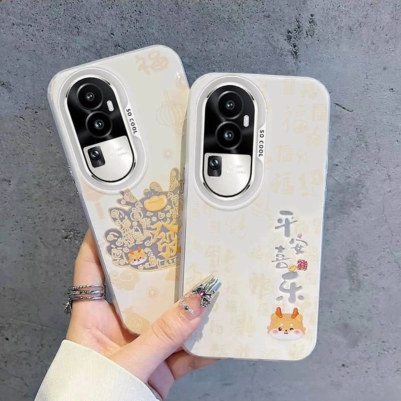 龙发OPPORENO10手机壳OPPORENO10PRO防摔磨砂彩银潮