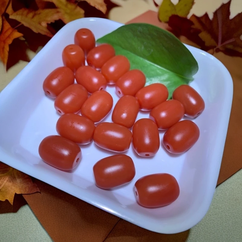 保山 桶珠配饰亚光磨砂【 直径13高17】佩戴保养天然满肉红润饱满