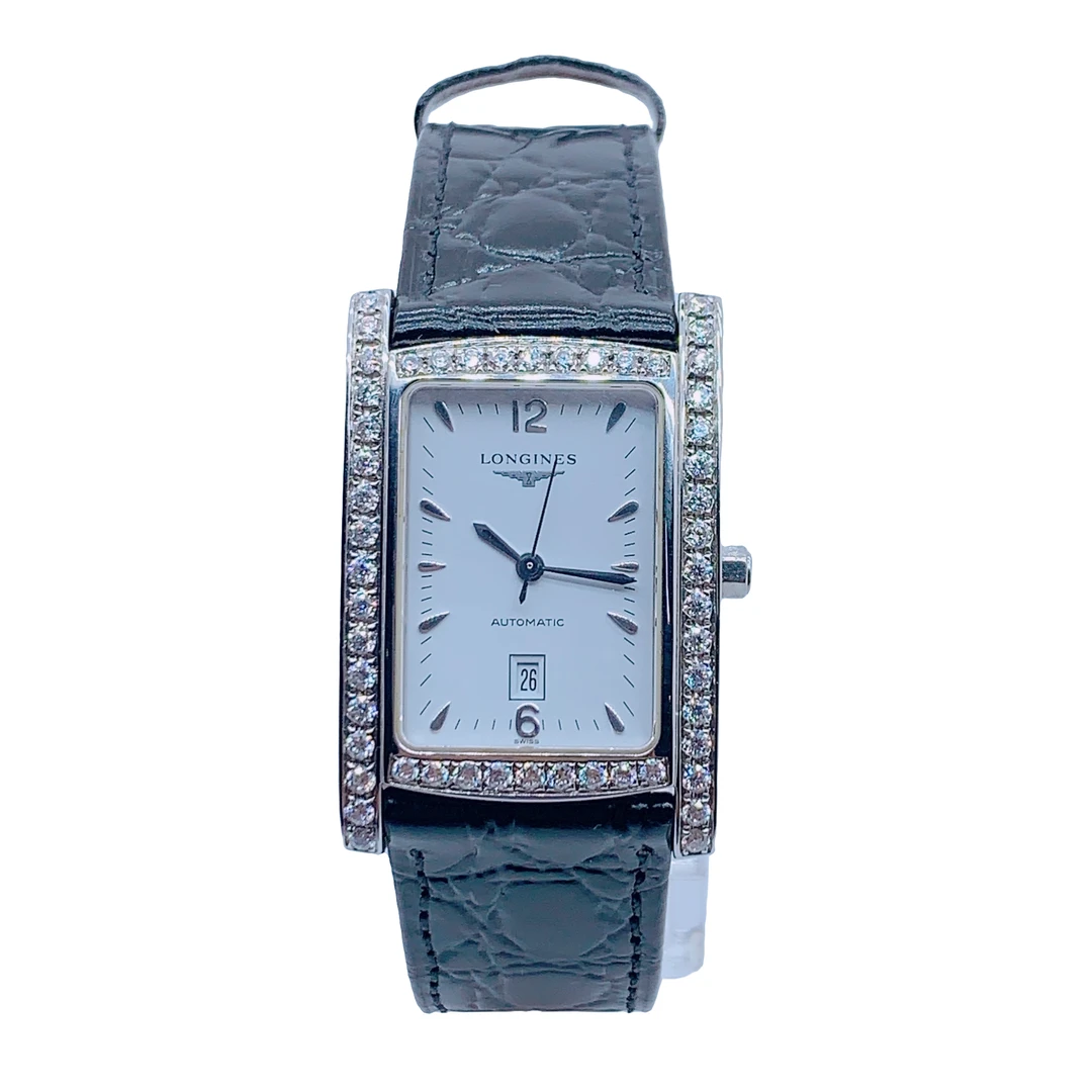 95新 Longines/浪琴 70078女士自动机械表/26*32盘/带扣后配/后钻