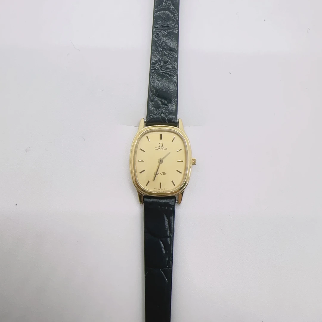 95新 Omega/欧米茄 70175/蝶飞系列/女士石英表/19.5盘/带扣后配