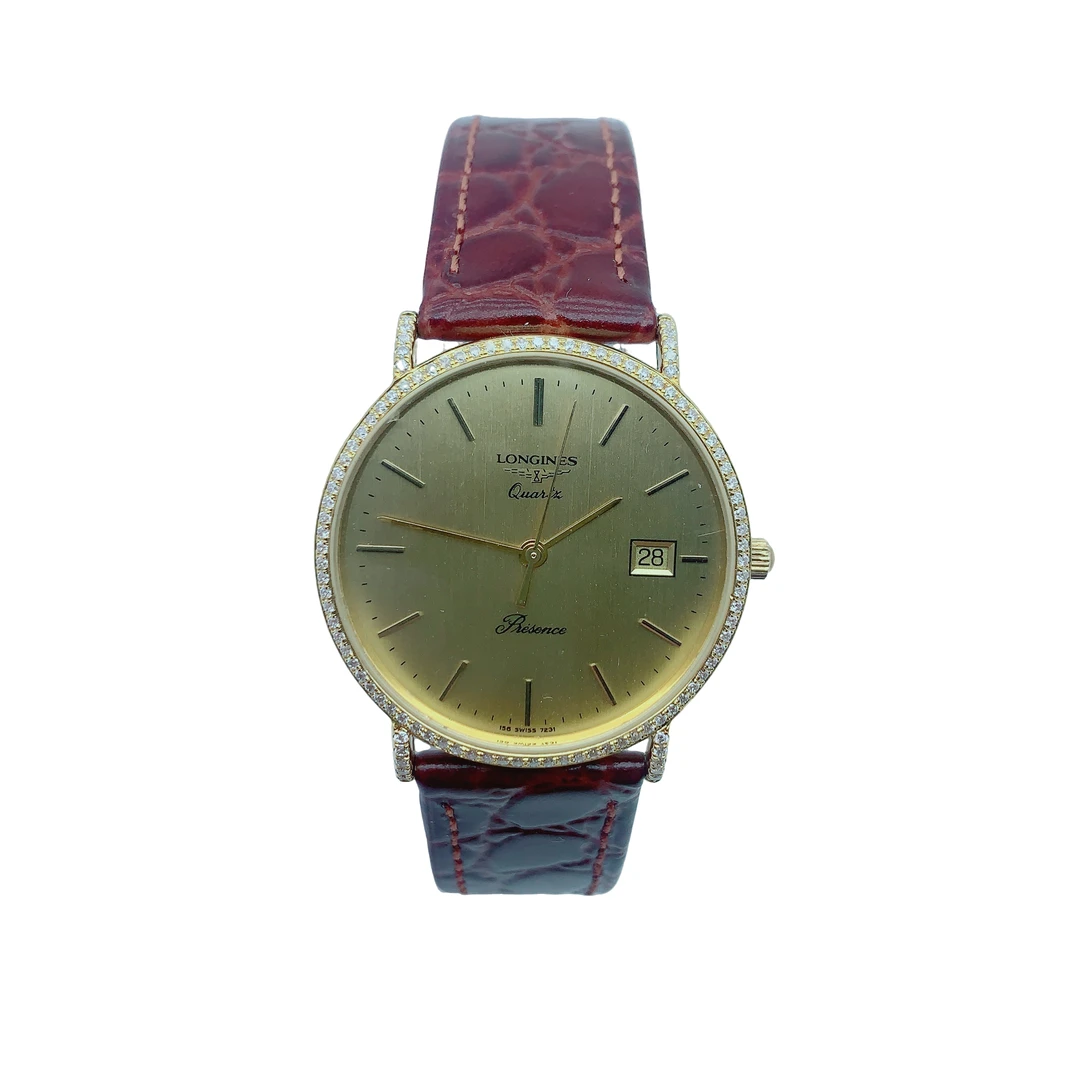 95新 Longines/浪琴 70476/浪琴女士石英表/33盘/带扣后配/后钻