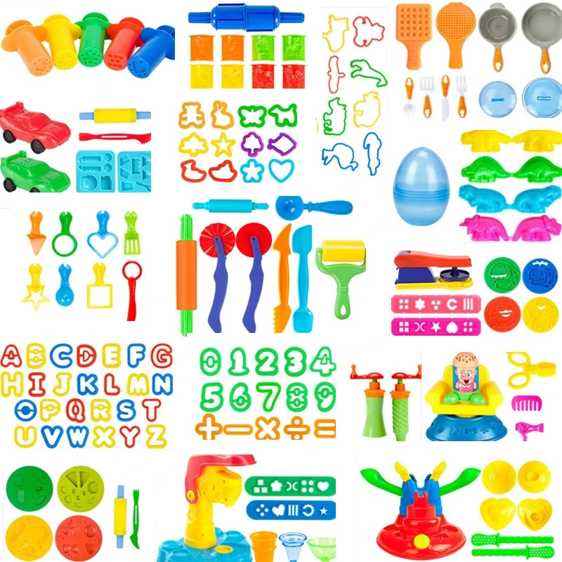 橡皮泥彩泥模具幼儿园DIY手工课印模工具模型理发师冰琪淋雪糕机