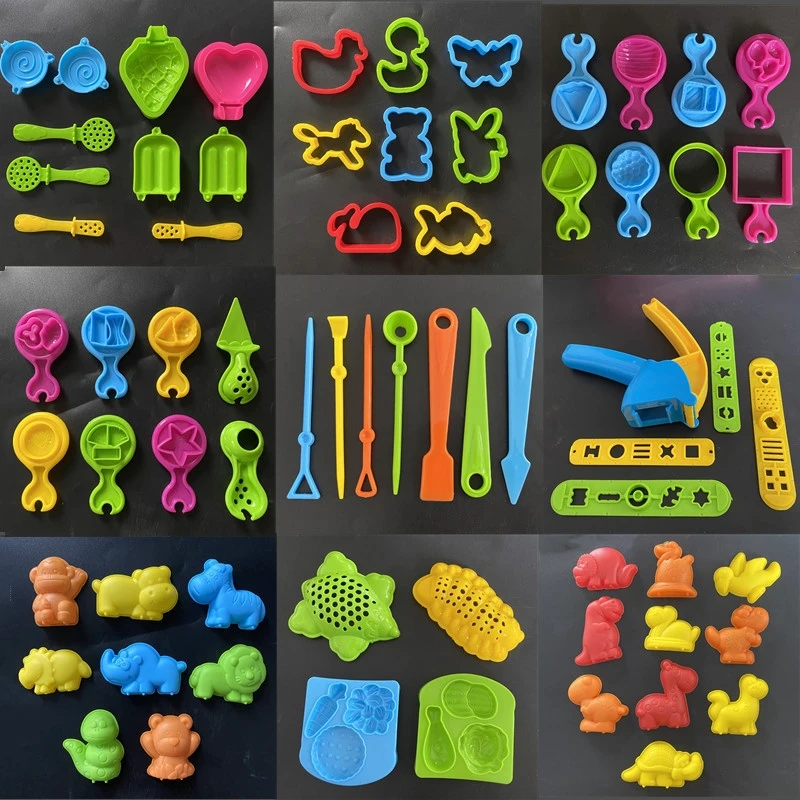 儿童益智玩具粘土彩泥橡皮泥手工雕刻塑料工具刀轻黏土模具三件套