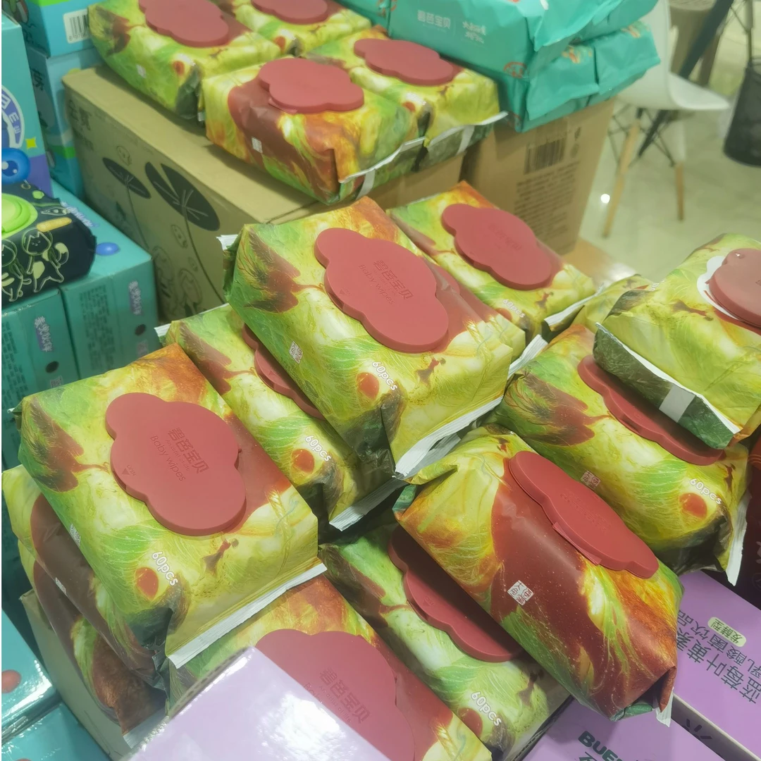 【湿纸巾】柔软乳酸菌加厚珍珠纹带盖大包装